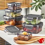 Hermia Juego de Cajas de Almacenamiento ET-00113, 6 piezas, Antracita